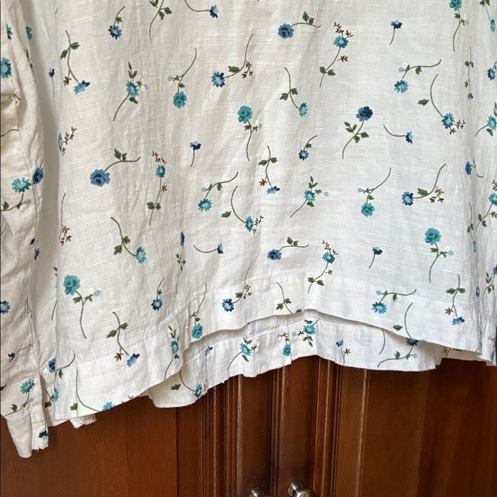Nettle Studios Boxy Collared Top Floral One size fits all - Picture 6 of 6